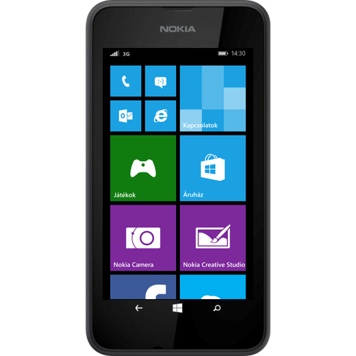 Nokia Lumia 530 beállításának kijelzője