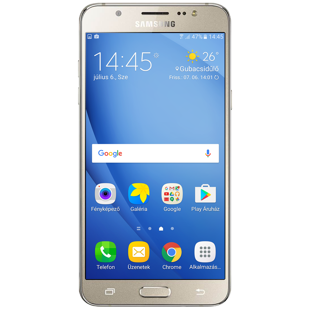 Samsung Galaxy J5 (2016) beállításának kijelzője