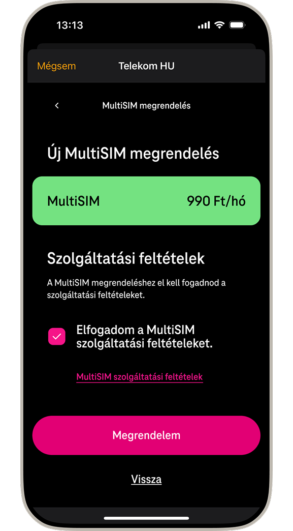 MultiSIM megrendelés