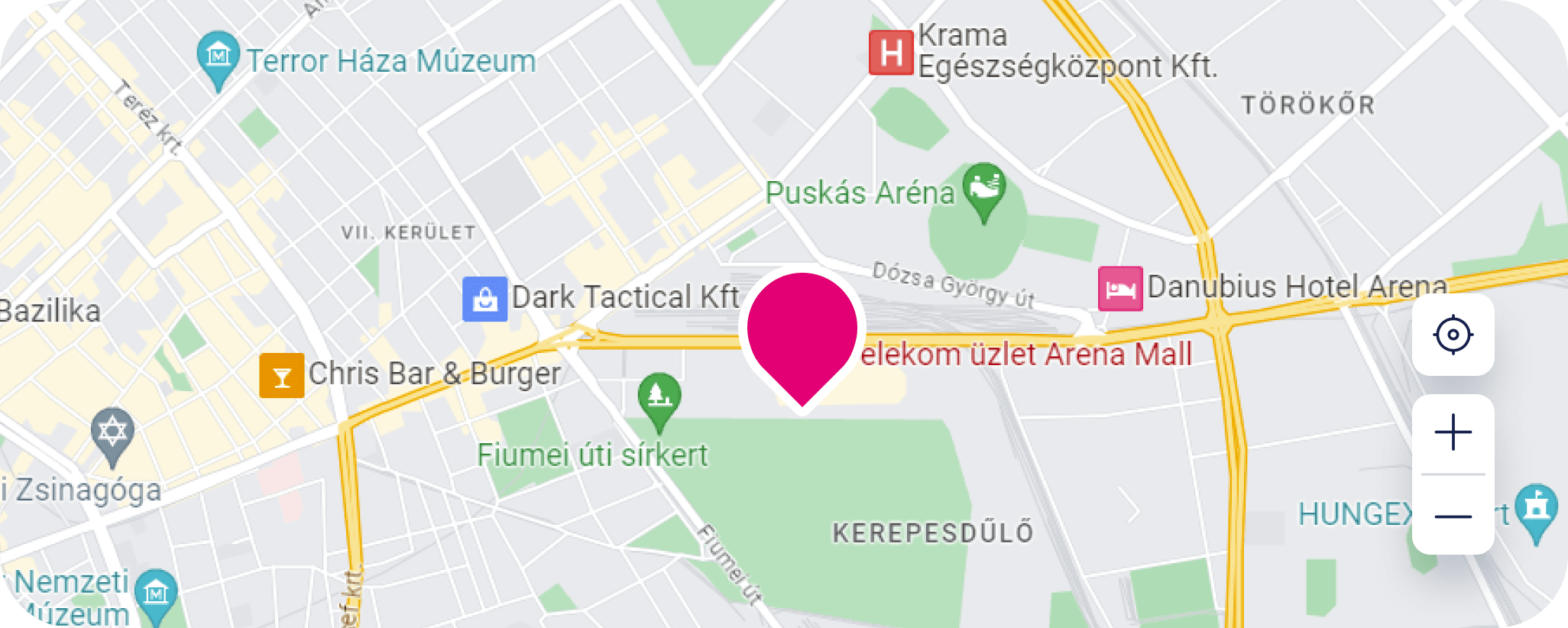 Telekom Arena Mall üzlet térkép