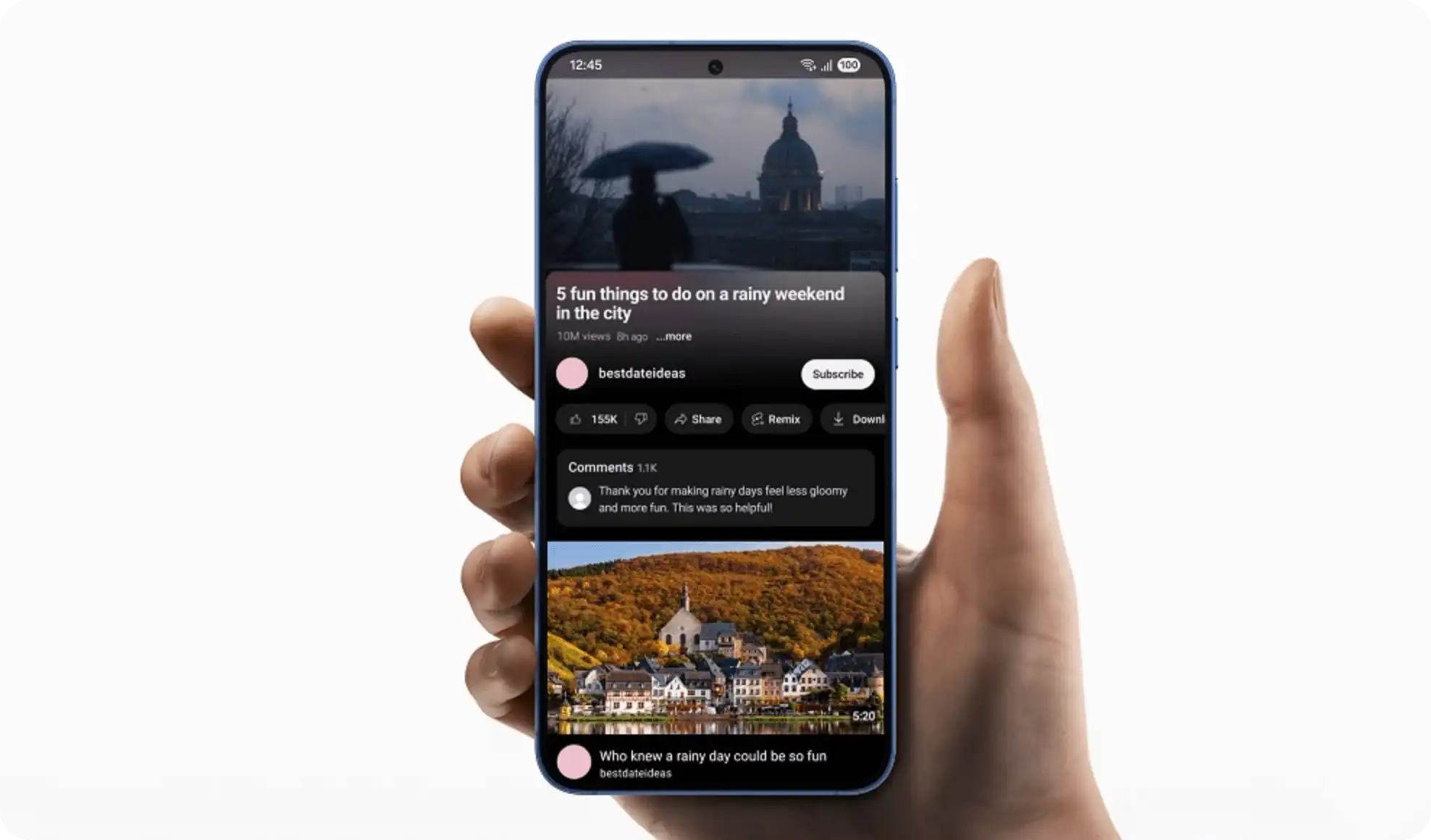 Samsung Galaxy S25 egy kézben.