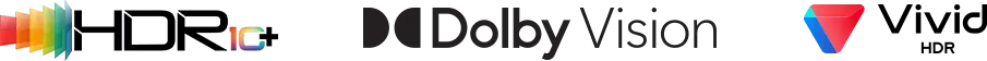 HDR10+, Dolby Vision és Vivid HDR logók
