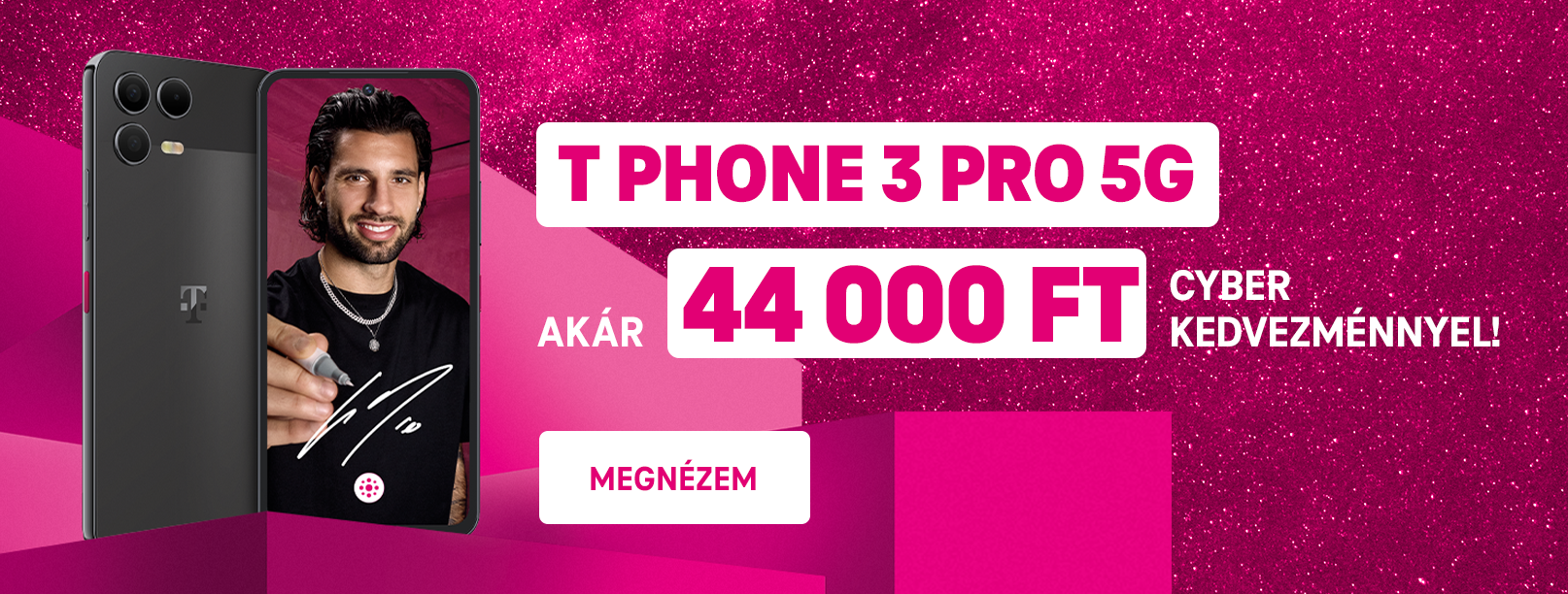 T IPhone 3 Pro 5G akár 44 000 Ft Cyber kedvezménnyel