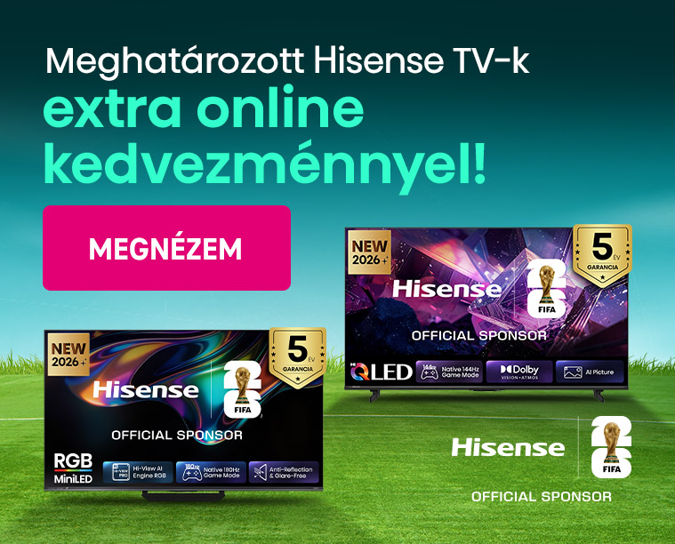 Meghatározott Hisense TV-k extra online kedvezménnyel