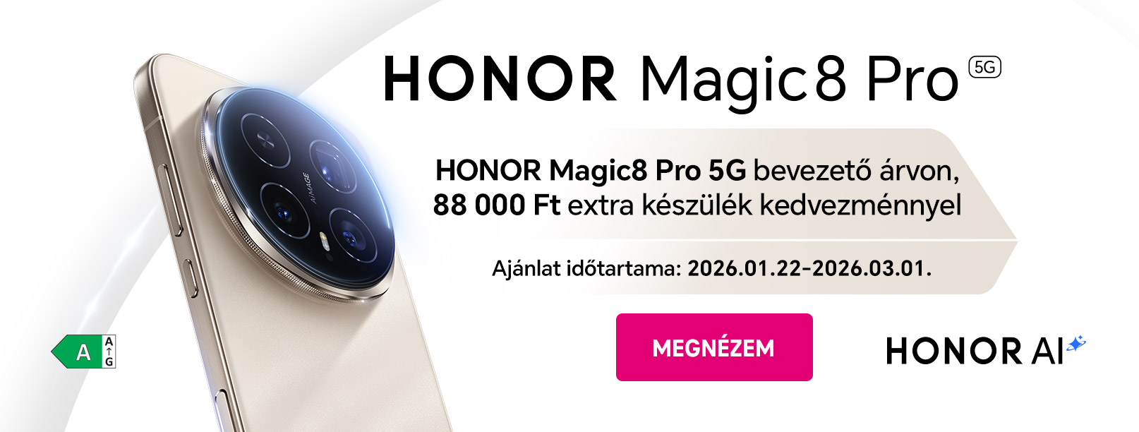 HONOR Magic8 Lite Ráadás HONOR CHOICE CuBuds vezeték nélküli fülhallgató