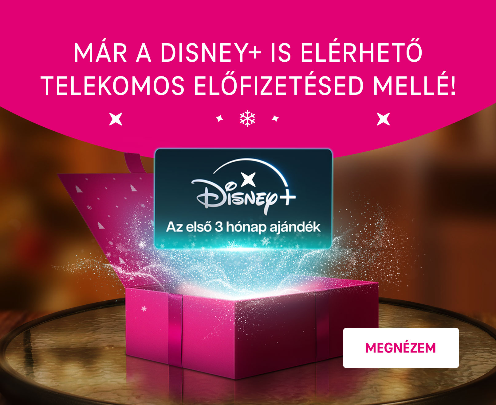 Már a Disney+ is elérhető telekomos előfizetésed mellé!
