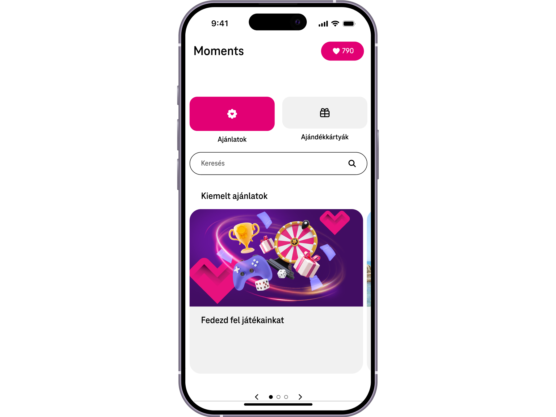 Telekom alkalmazás Telekom alkalmazás egy mobiltelefon kijelzőjén