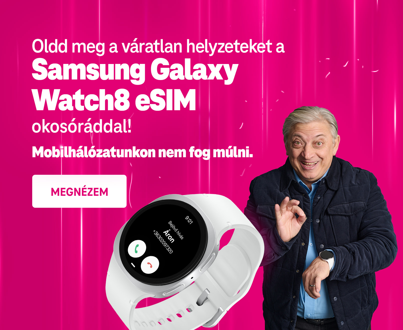 Oldd meg a váratlan helyzeteket a Samsung Galaxy Watch( eSIM okosóráddal! Mobilhálózatunkon nem fog múlni.