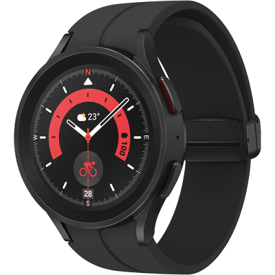 Samsung Gal Watch5 Pro 45mm ESIM ra 45 mm fekete Telekom