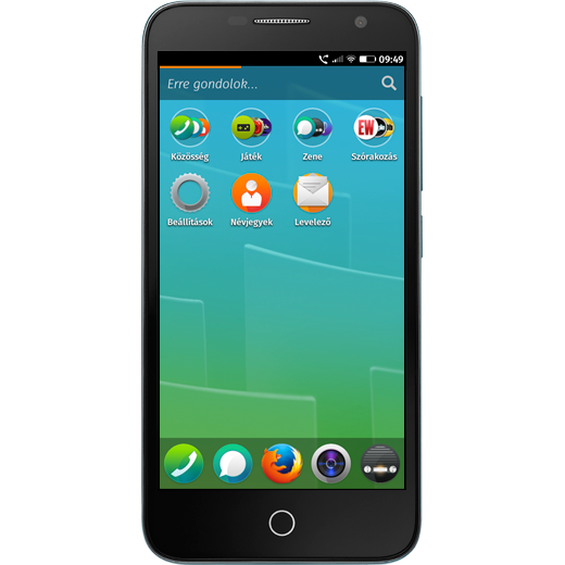 Alcatel One Touch Fire E beállításának kijelzője