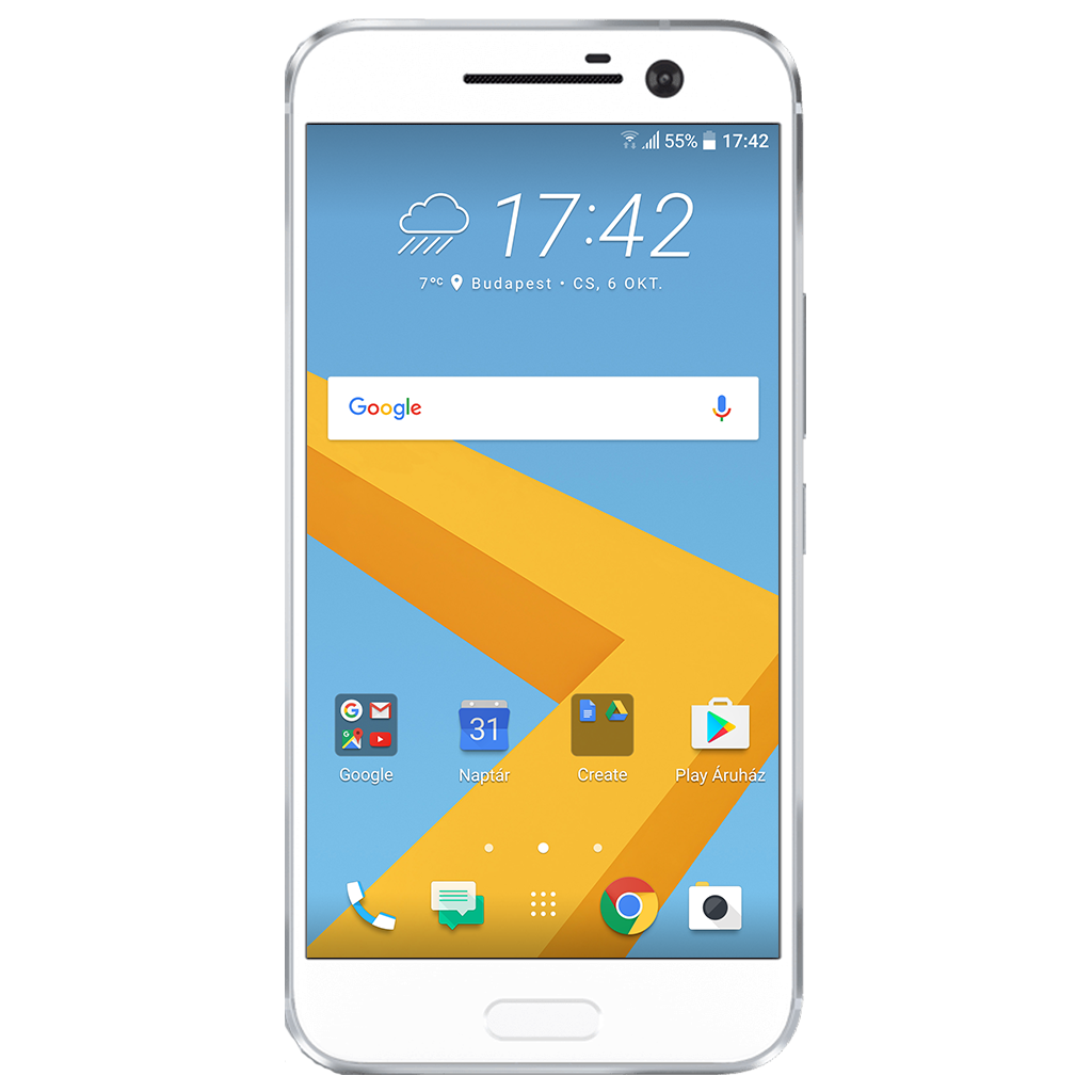 HTC 10 beállításának kijelzője