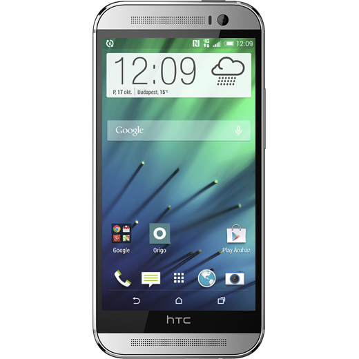 HTC One M8 beállításának kijelzője