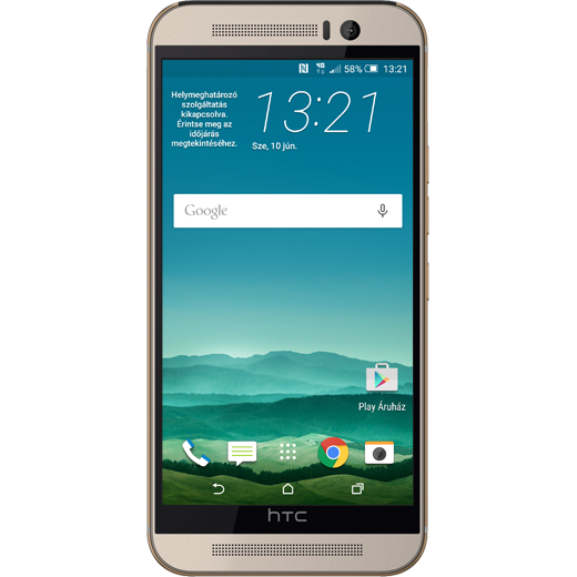 HTC One M9 beállításának kijelzője