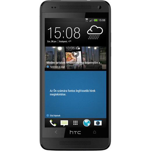 HTC One mini beállításának kijelzője