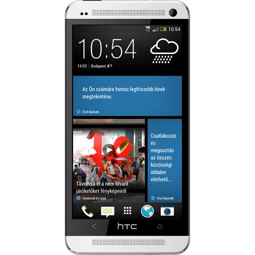 HTC One  beállításának kijelzője