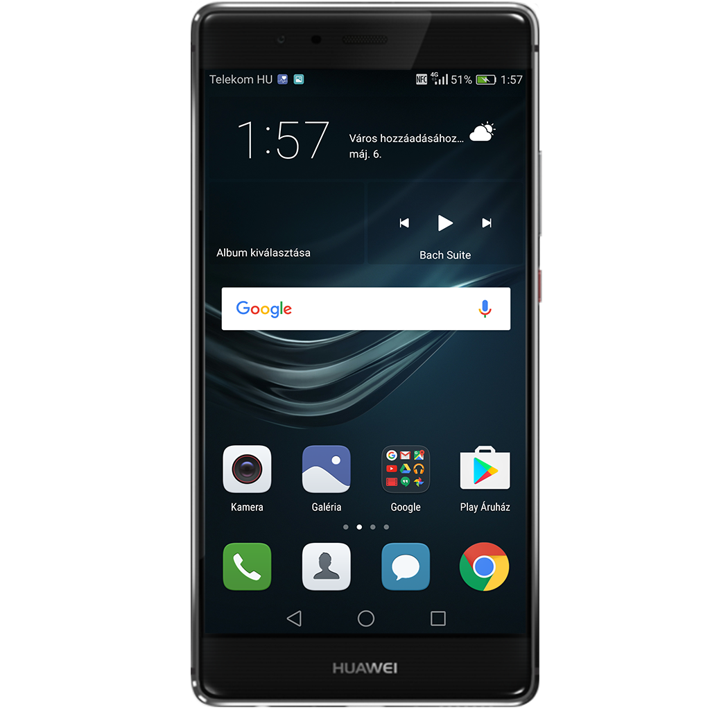 Huawei P9 Plus beállításának kijelzője