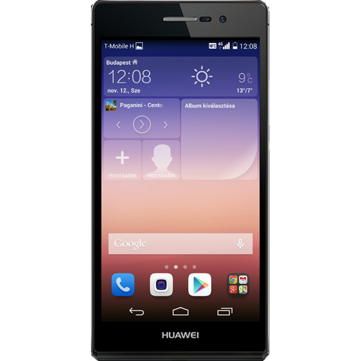 Huawei Ascend P7 beállításának kijelzője