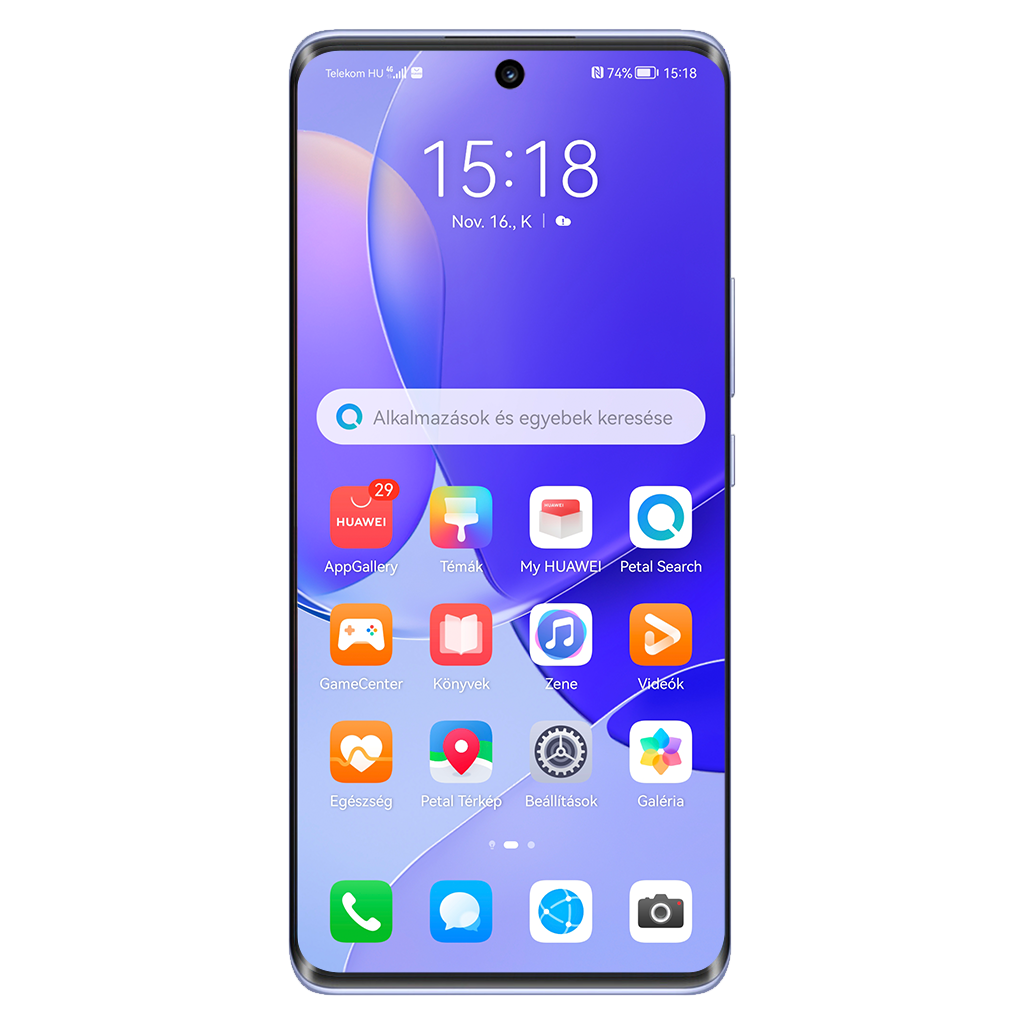 Huawei Nova 9 Dual SIM beállításának kijelzője