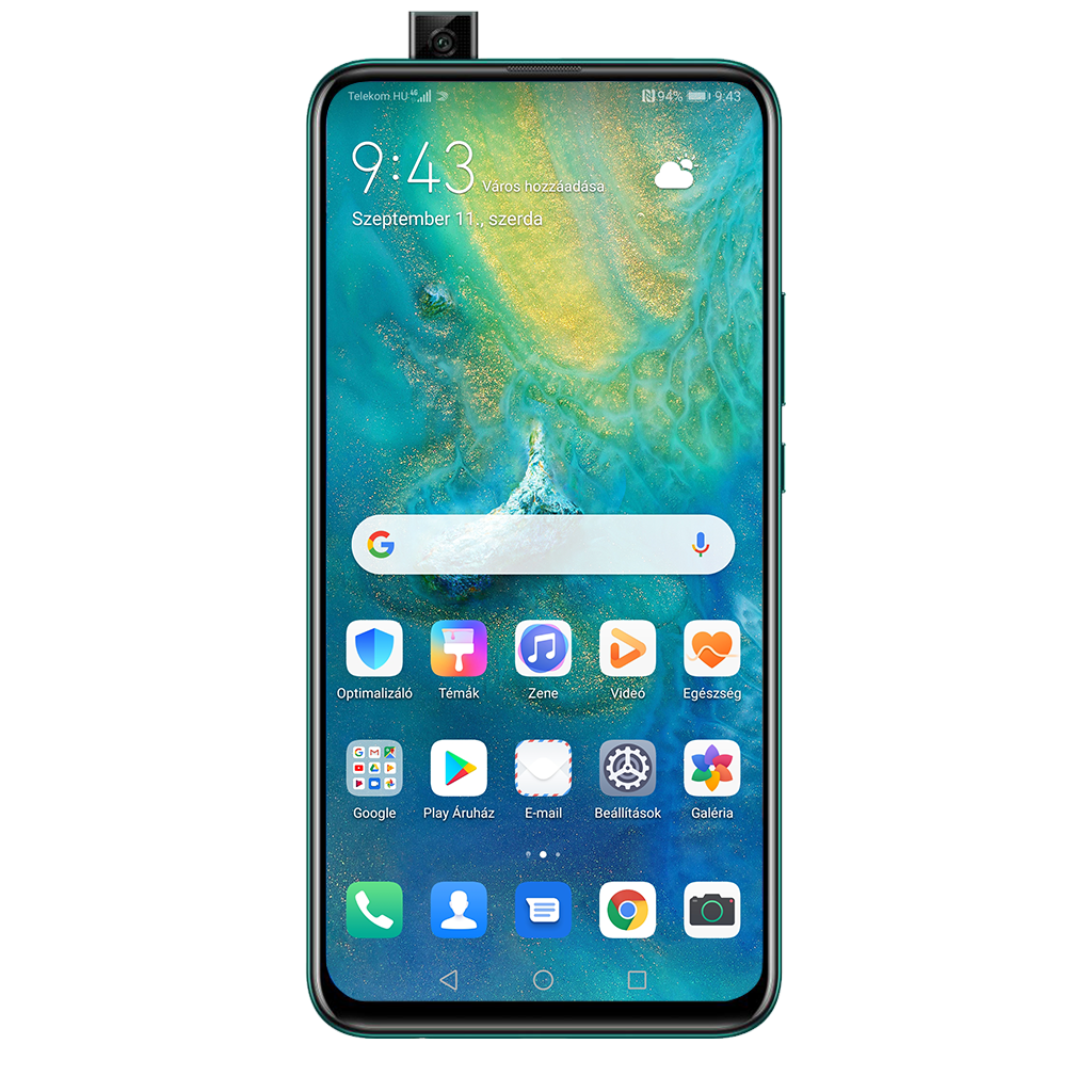 Huawei P Smart Z beállításának kijelzője
