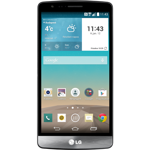 LG G3s beállításának kijelzője