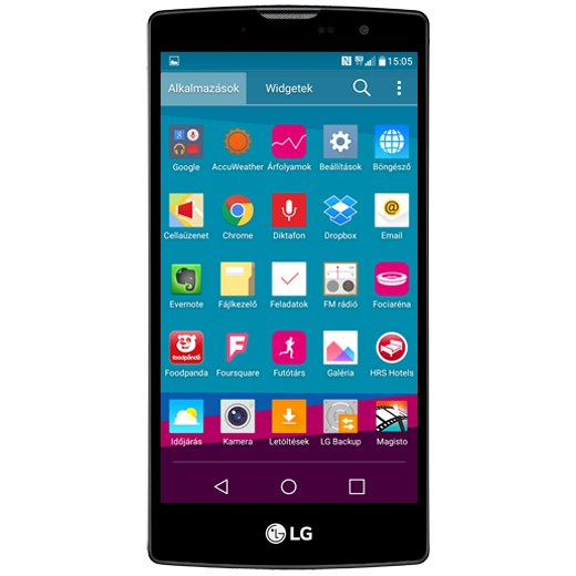 LG G4 C beállításának kijelzője