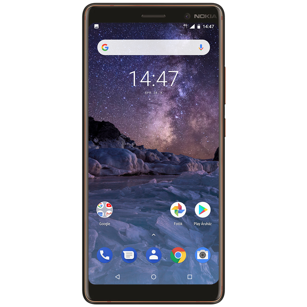 Nokia 7 plus beállításának kijelzője