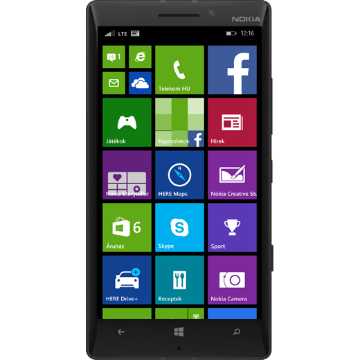 Nokia Lumia 930 beállításának kijelzője