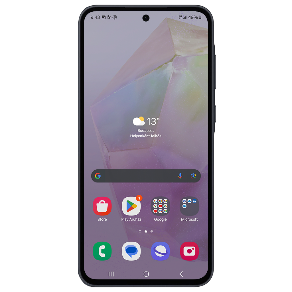 Samsung Galaxy A35 5G beállításának kijelzője