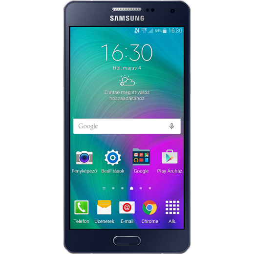 Samsung Galaxy A5 beállításának kijelzője