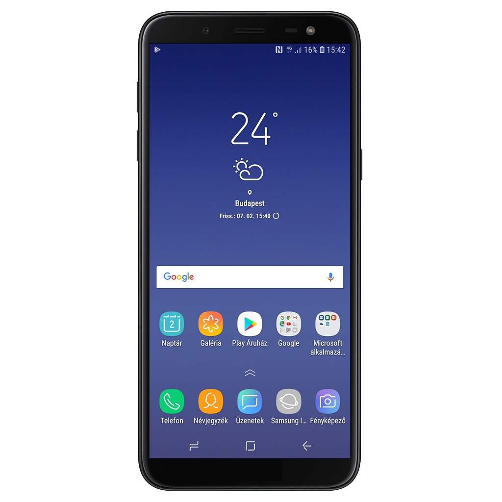Samsung Galaxy J6 Dual SIM beállításának kijelzője