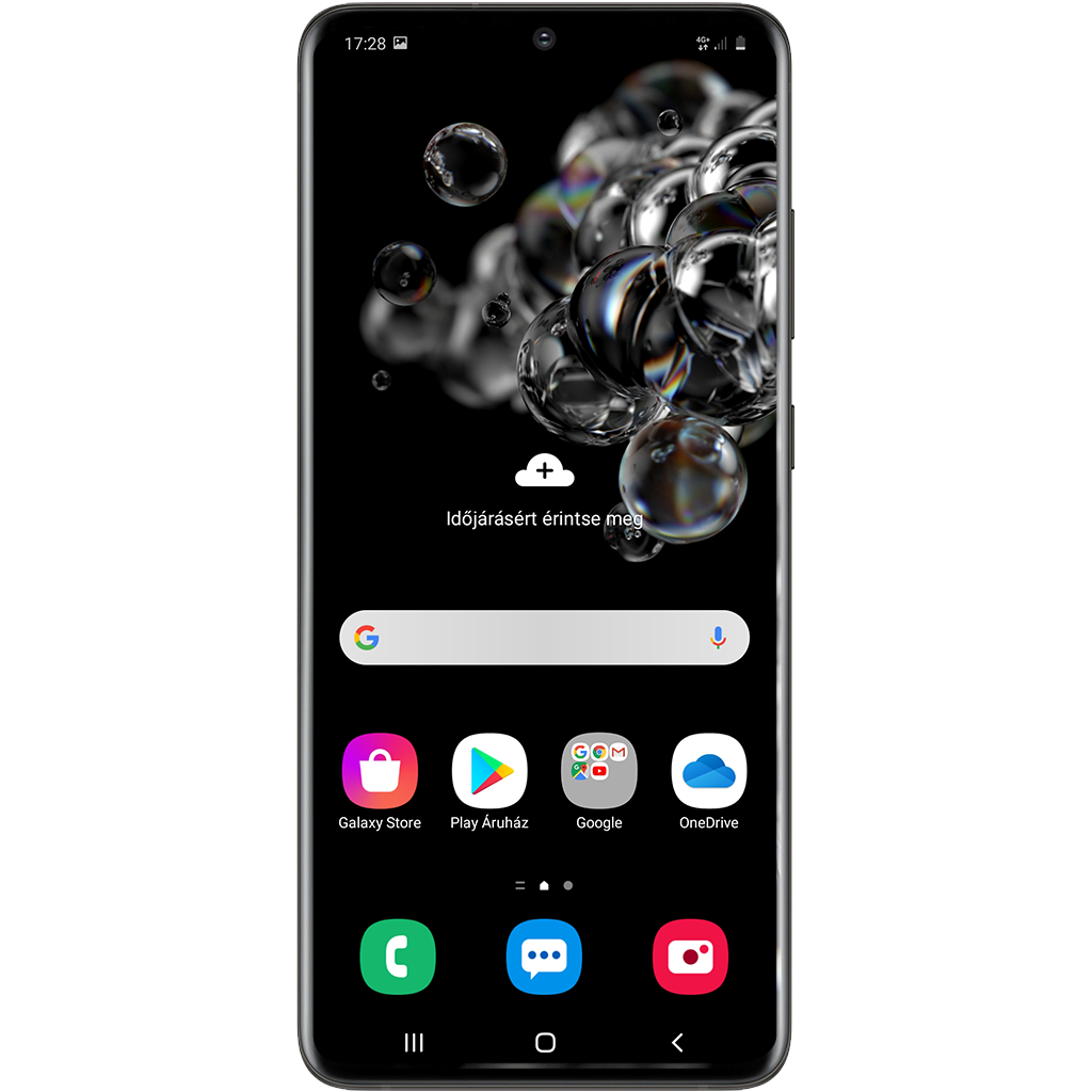 Samsung Galaxy S20 Ultra Dual SIM 5G beállításának kijelzője