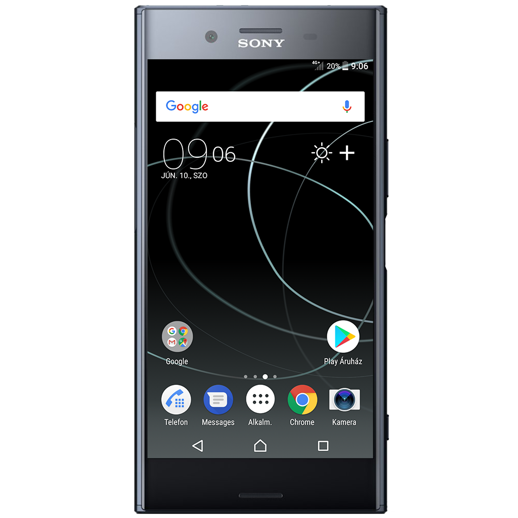 Sony Xperia XZ Premium beállításának kijelzője