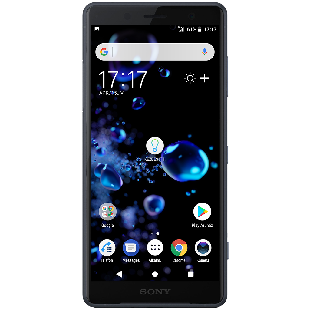 Sony Xperia XZ2 beállításának kijelzője