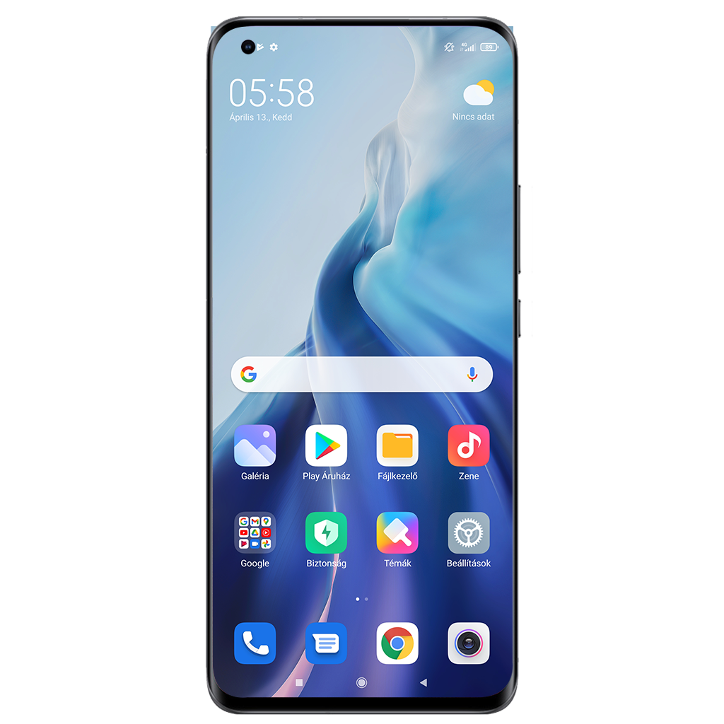 Xiaomi mi 11 Pro beállításának kijelzője