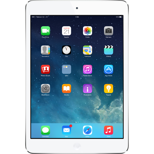 Apple iPad mini 2 beállításának kijelzője