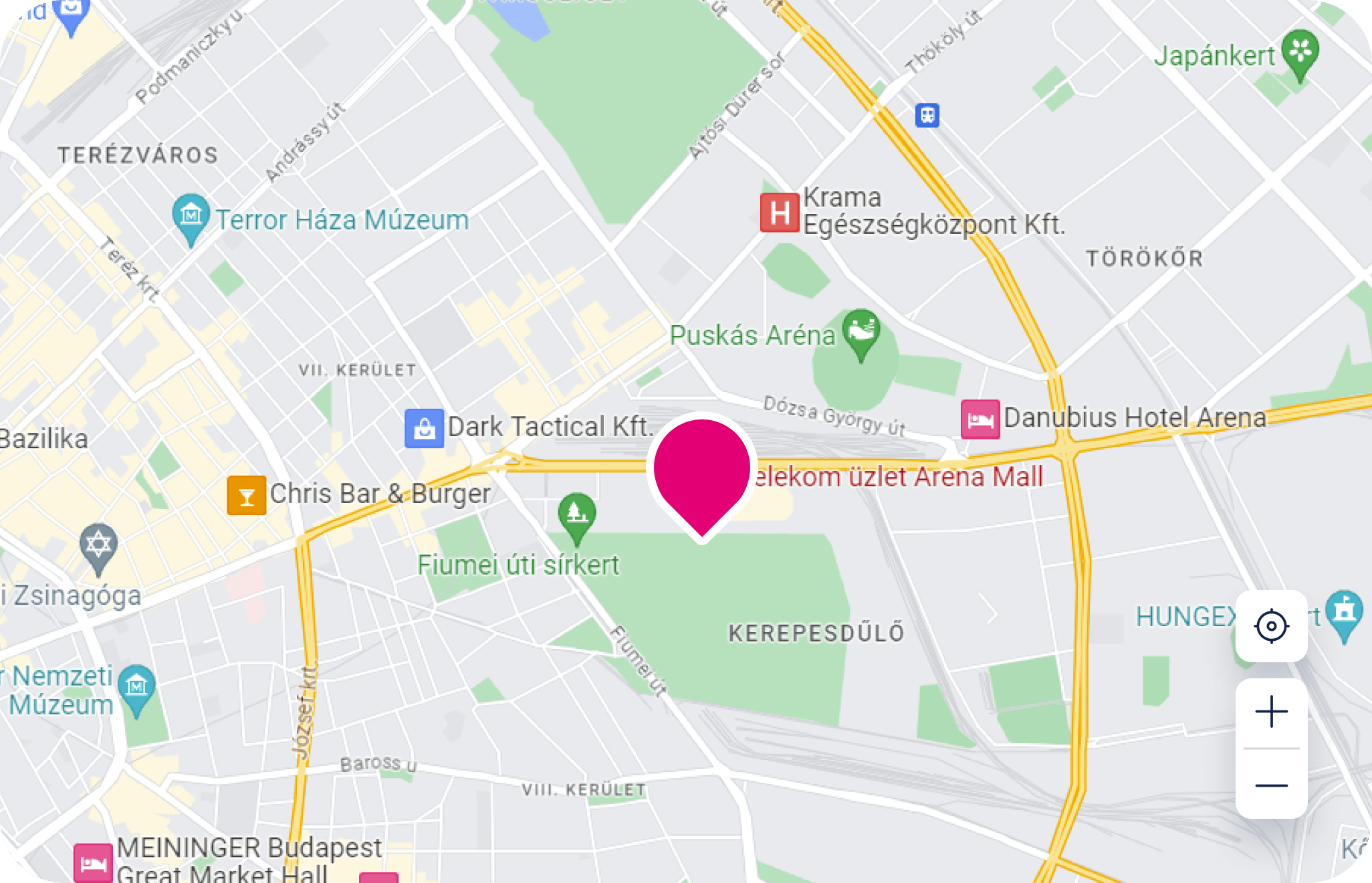 Telekom Arena Mall üzlet térkép