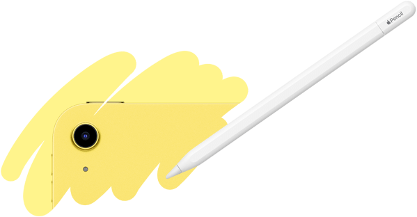 Egy Apple Pencil vonásai felfedik egy iPad hátlapját a hátoldali kamerával