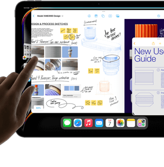 Az       iPad Prón több alkalmazás fut egyszerre az iPadOS multitasking-funkciói segítségével