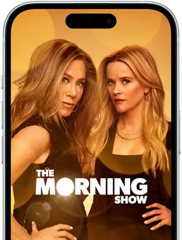 Az Apple TV+ The Morning Show című sorozatát mutató iPhone 15.