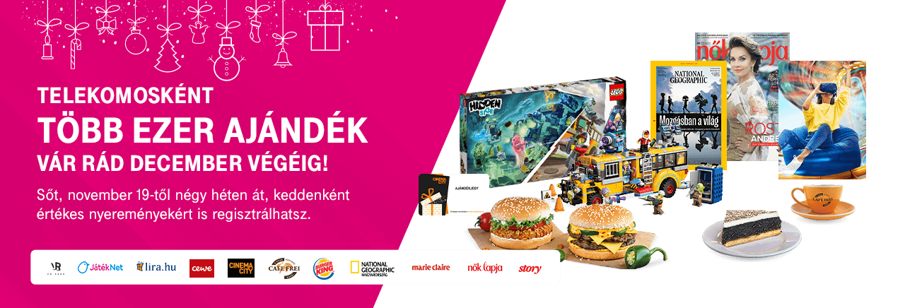 Telekomosként több ezer ajándék vár rád december végéig!