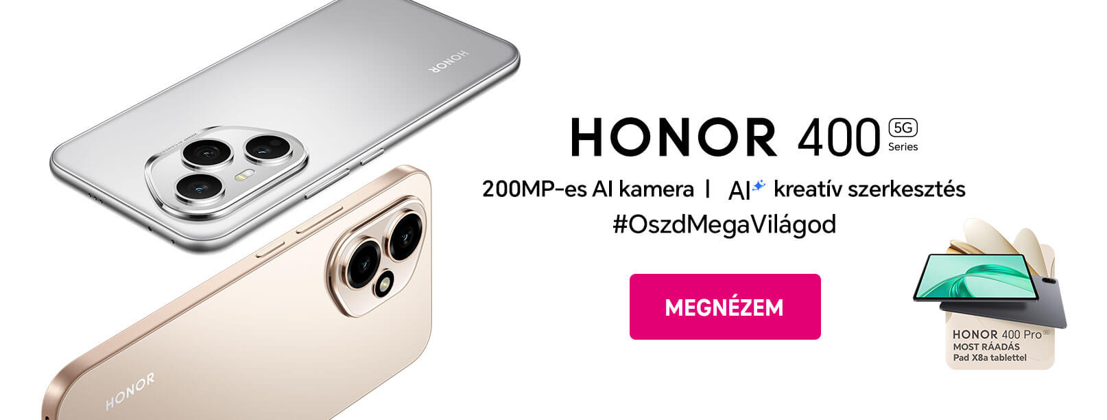 HONOR 400 Pro 5G + + Pad X8a tablet