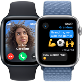 Apple Watch SE, amin egy bejövő hívás látszik a hívó képével és nevével.