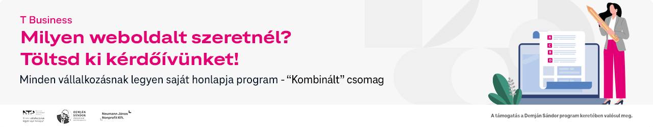 Milyen weboldalt szeretnél? Töltsd ki kérdőívünket!