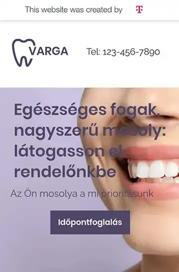 Szépségszalon honlap előnézet