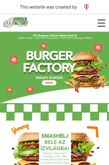 Étterem honlap előnézet