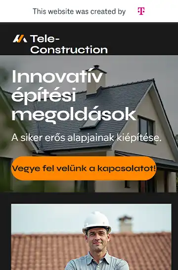 Építőipar honlap előnézet