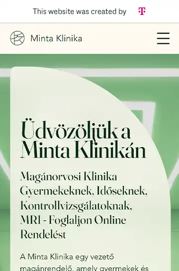 Orvosi klinika honlap előnézet